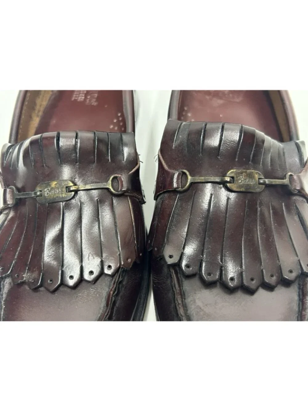 G.H. Bass Weejuns Leather Loafers Womens 8 AA Kiltie Oxblood Burgundy USA